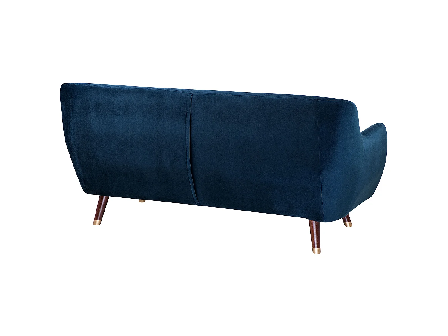 Ensemble canapés et fauteuil en velours bleu marine 6 places BODO