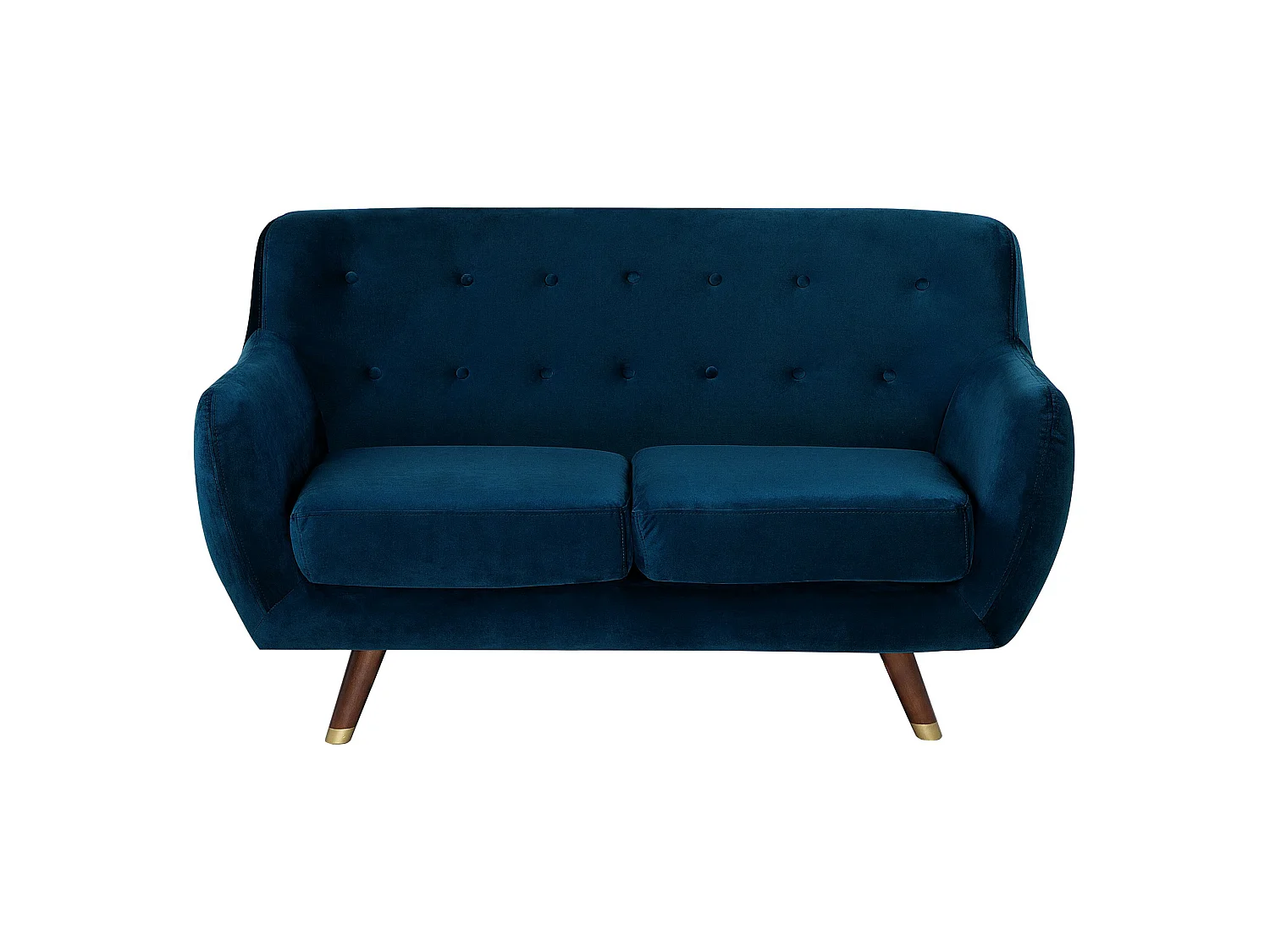 Ensemble canapés et fauteuil en velours bleu marine 6 places BODO