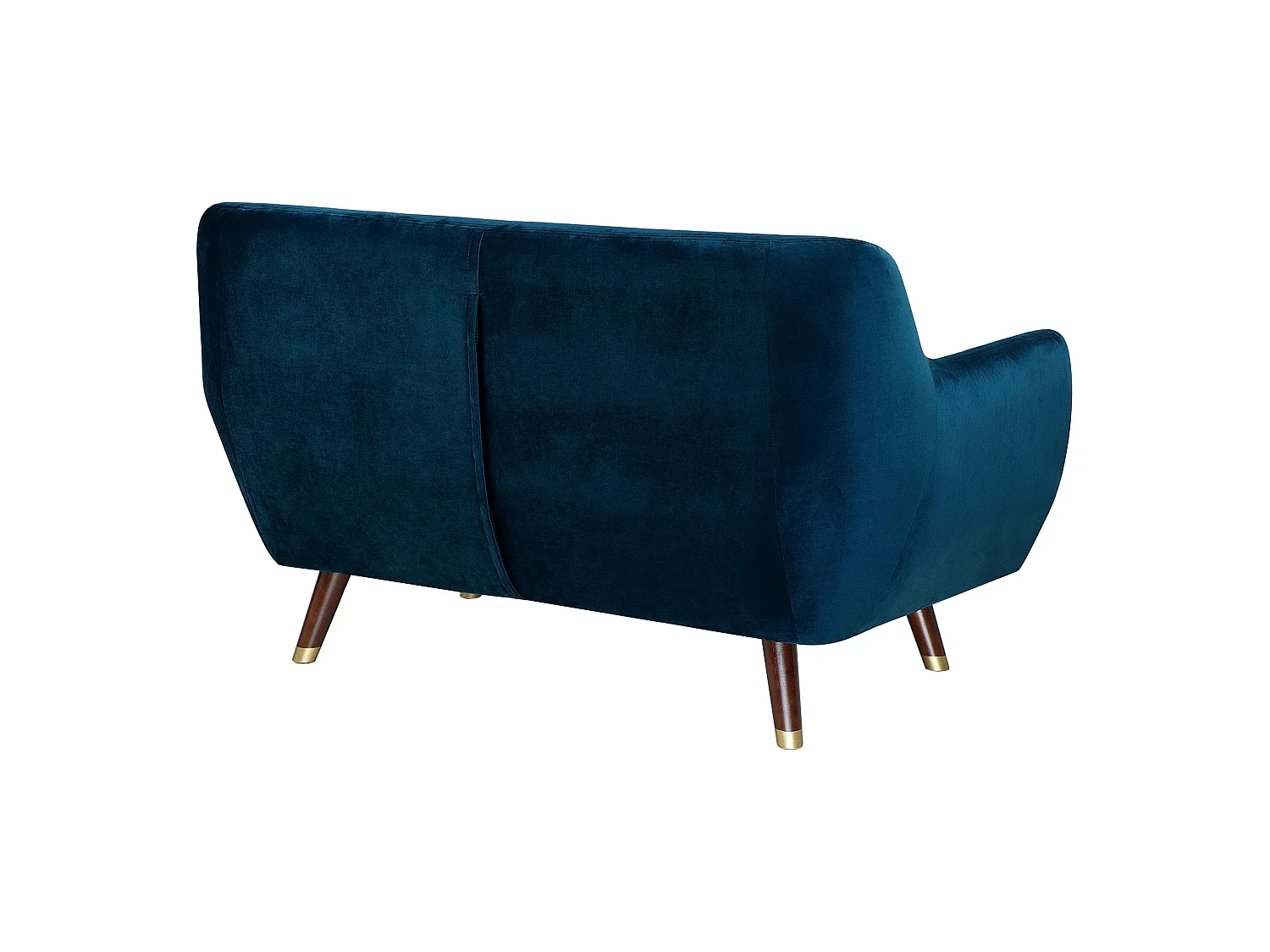 Ensemble canapés et fauteuil en velours bleu marine 6 places BODO
