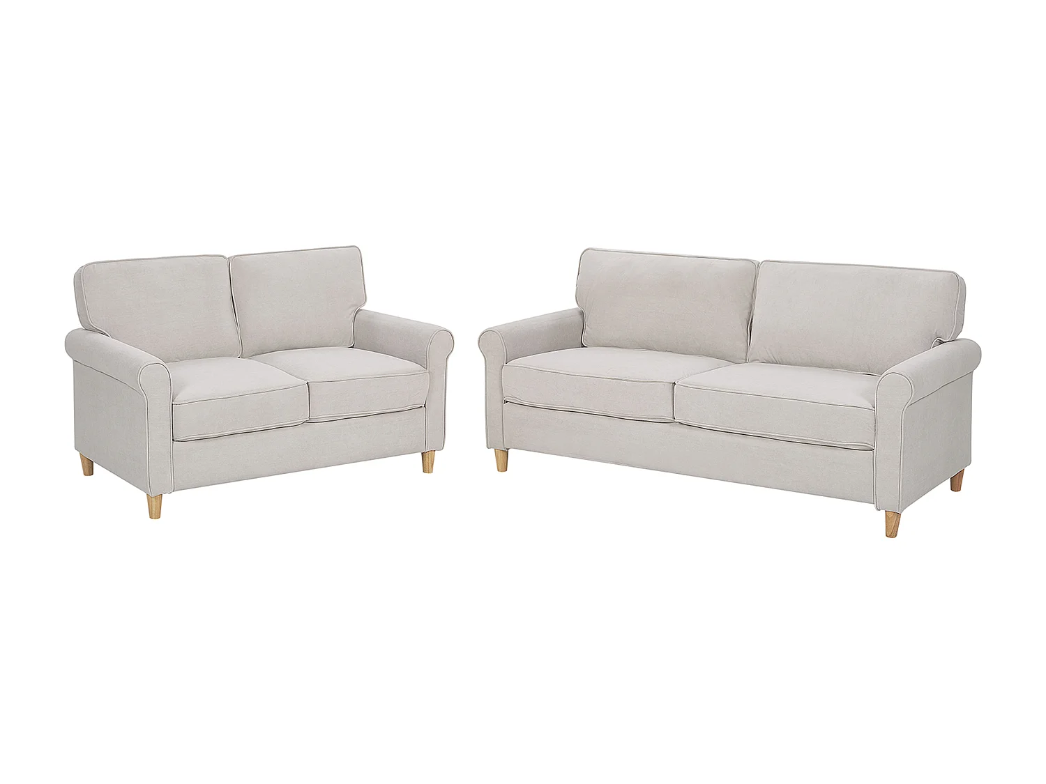 Sofa Set Samtstoff beige 5-Sitzer RONNEBY