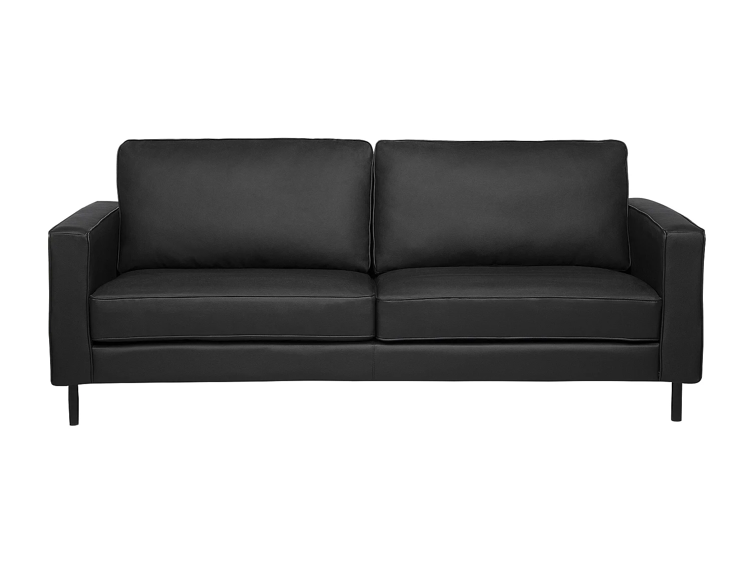 Conjunto de sala de estar SAVALEN Piel Negro 4 plazas