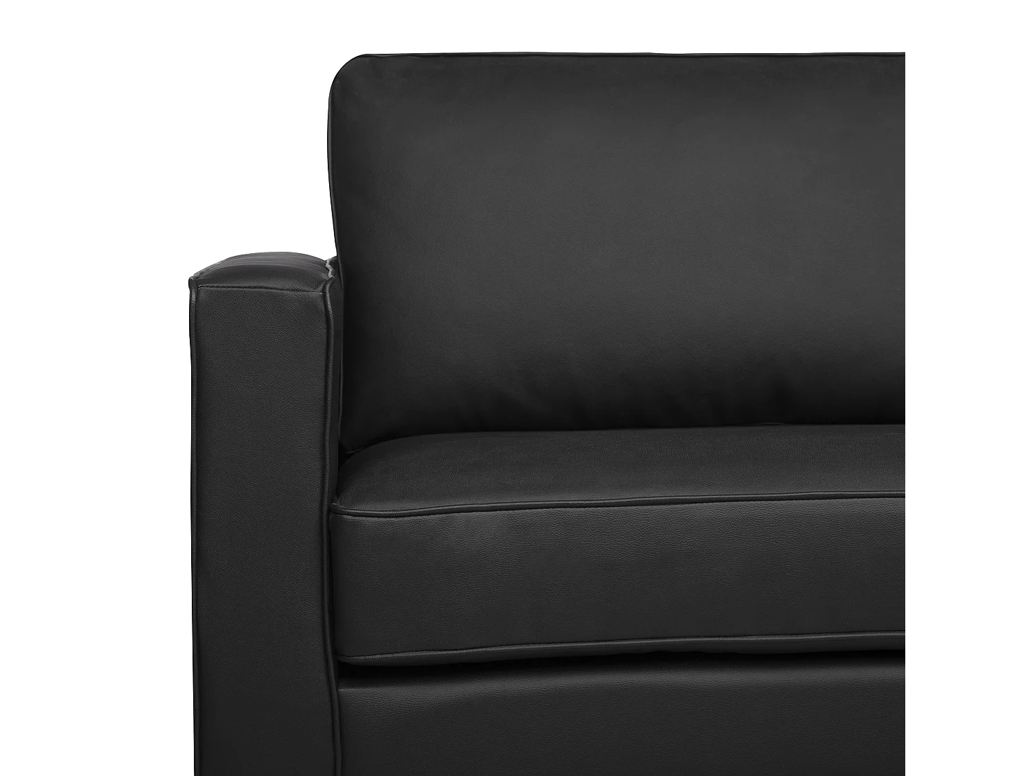 Ensemble de salon 4 places SAVALEN Cuir Noir