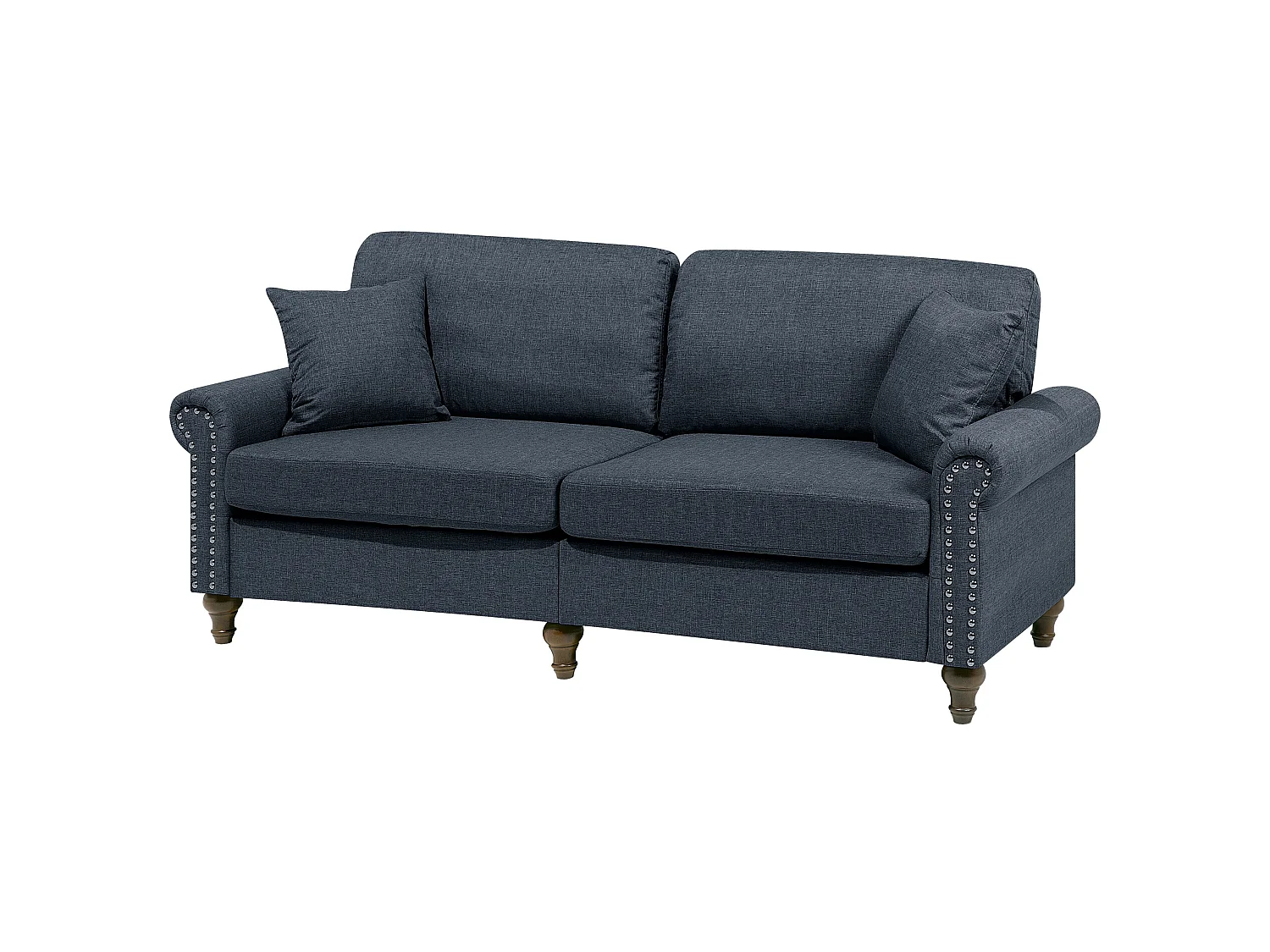 Ensemble de canapés 2 + 3 places en tissu gris foncé OTRA II