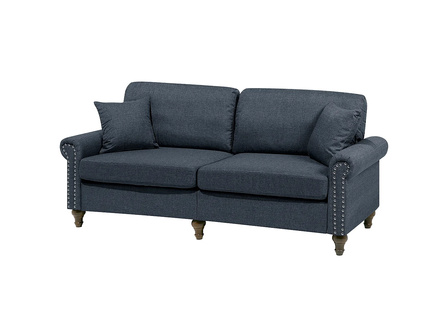 Ensemble de canapés 2 + 3 places en tissu gris foncé OTRA II