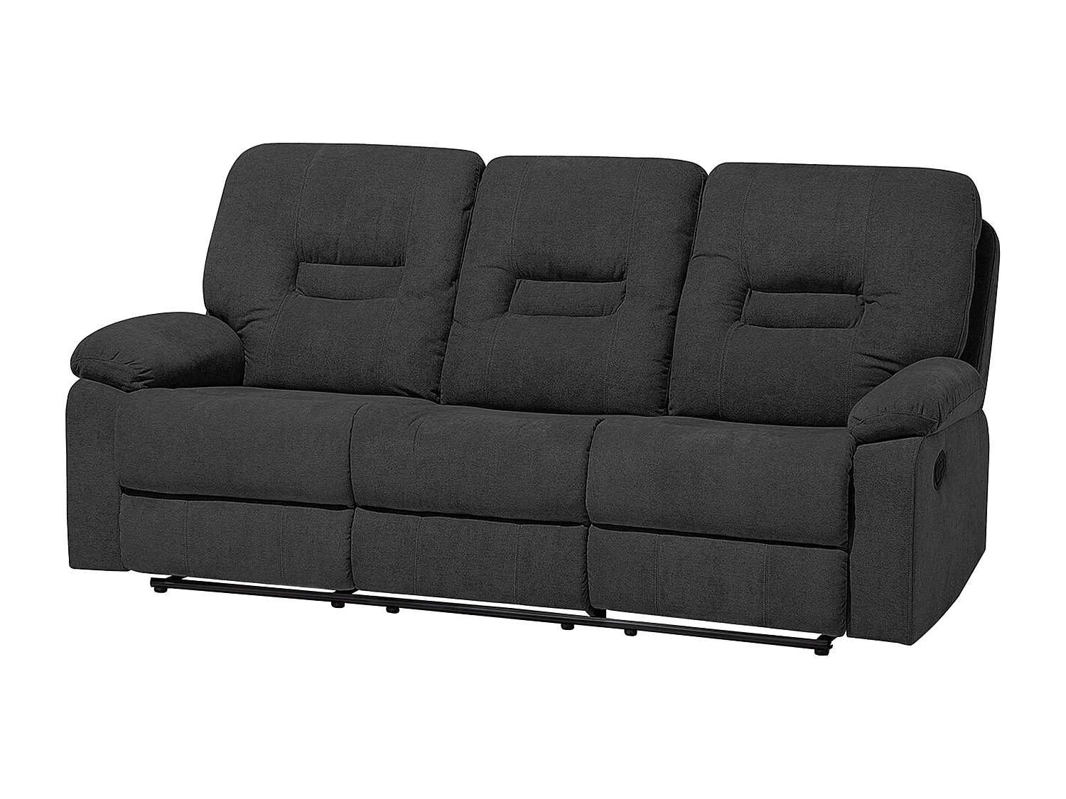 Ensemble canapés et fauteuil en tissu gris 6 places BERGEN