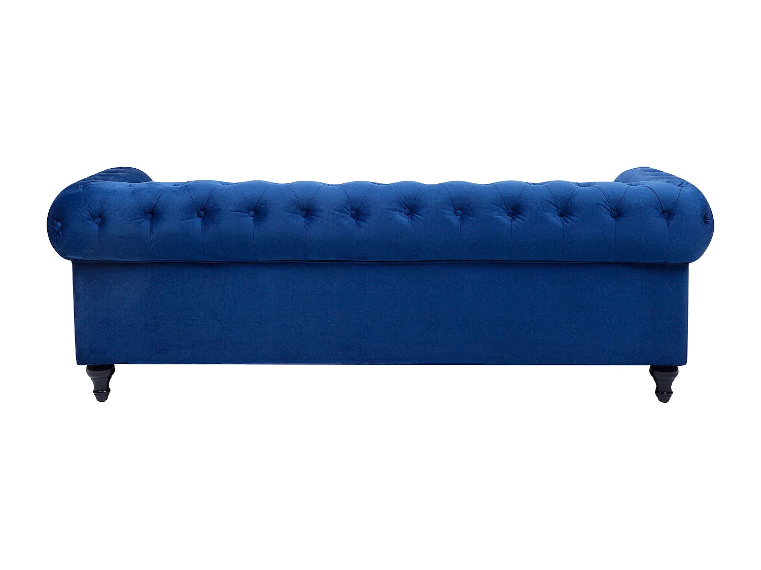 Ensemble de salon CHESTERFIELD Velours Bleu marine 4 places