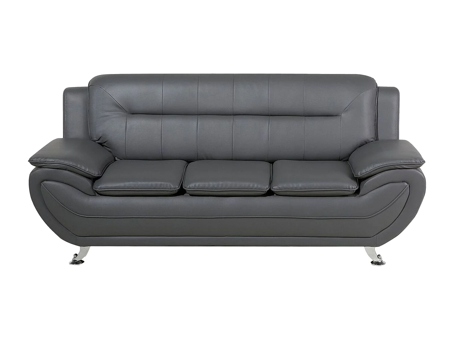 Ensemble de salon 6 places LEIRA Cuir PU Gris