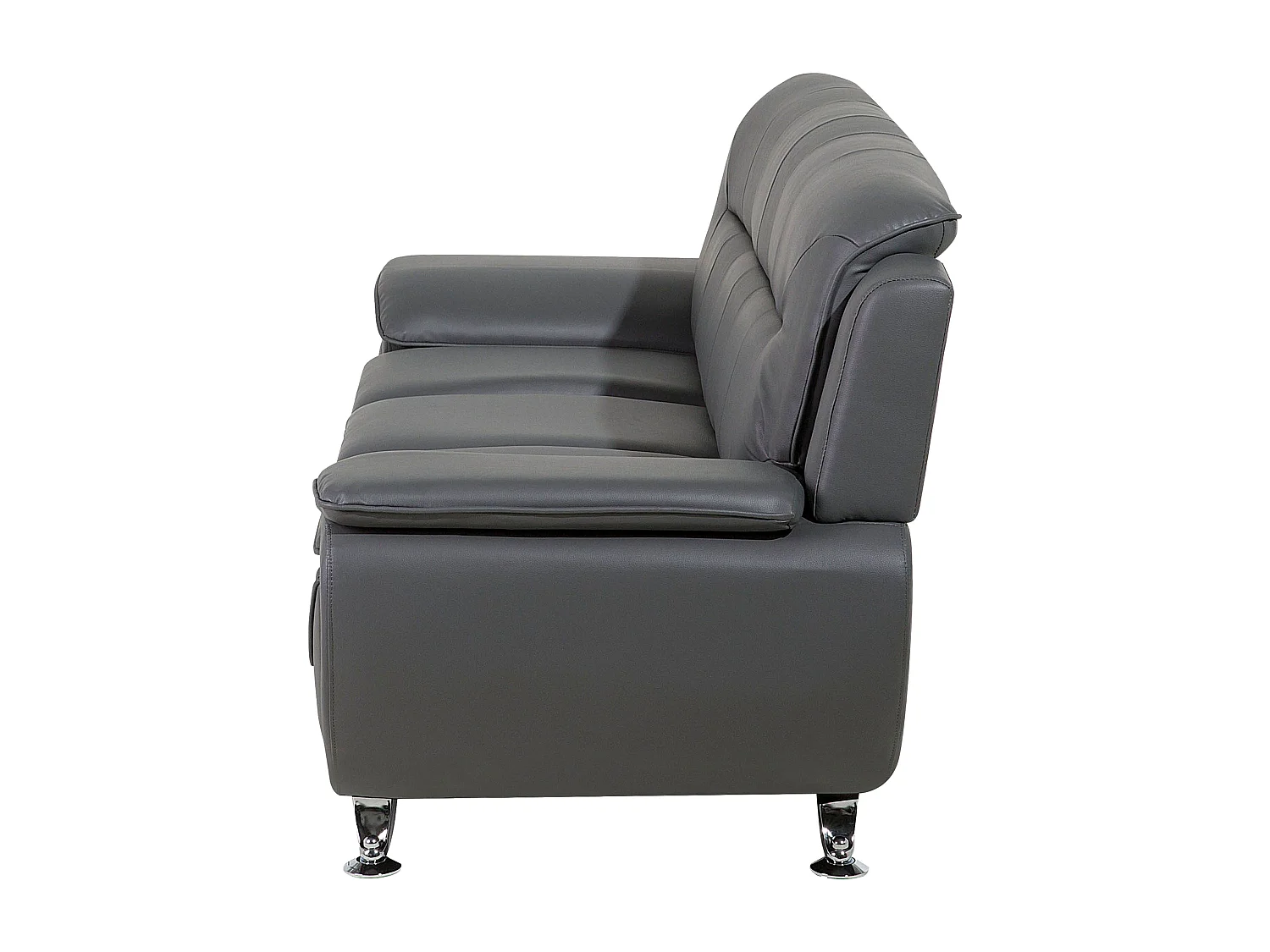 Ensemble de salon 6 places LEIRA Cuir PU Gris