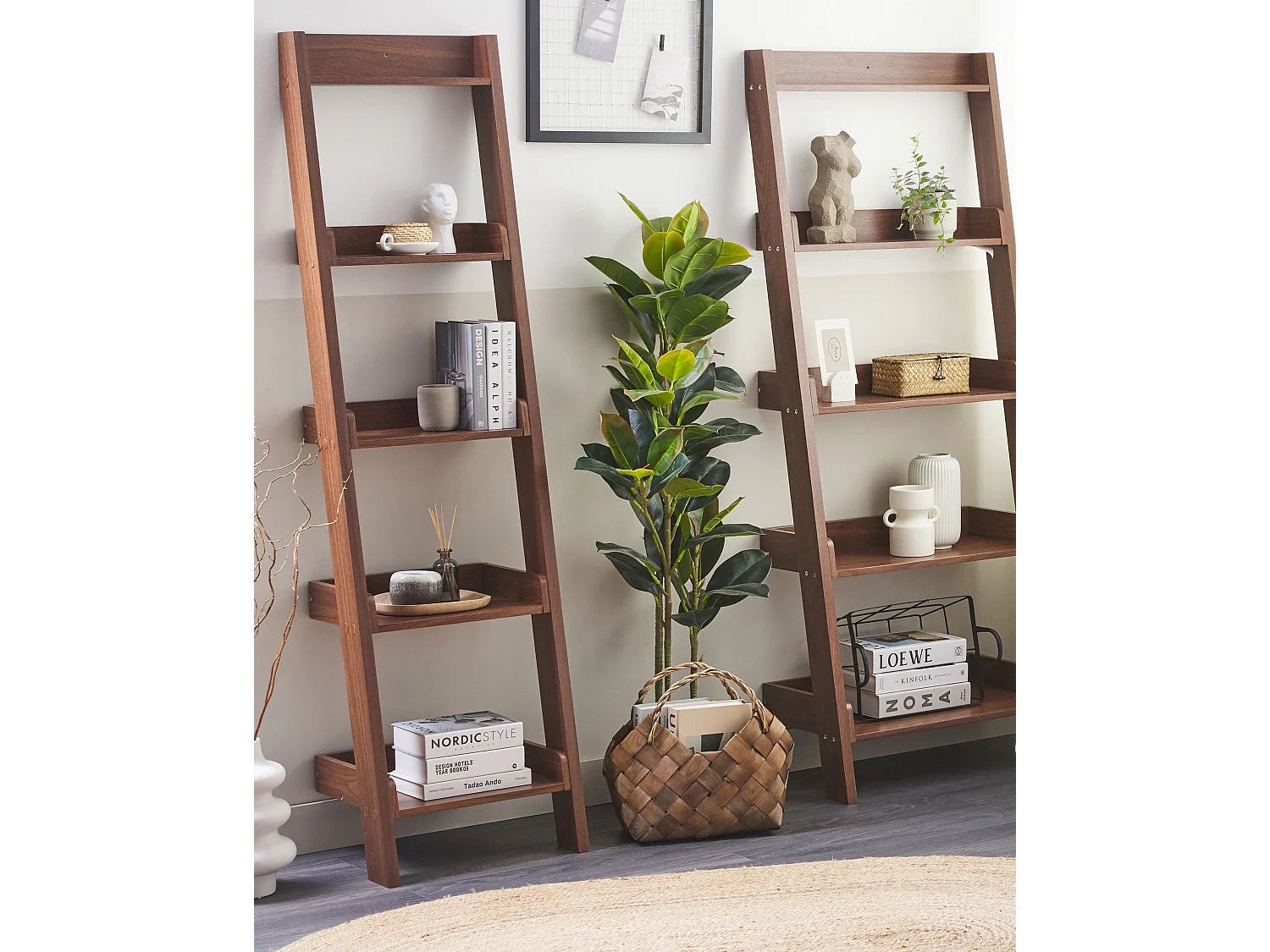 Libreria a 5 ripiani MOBILE DUO 169 cm Marrone scuro