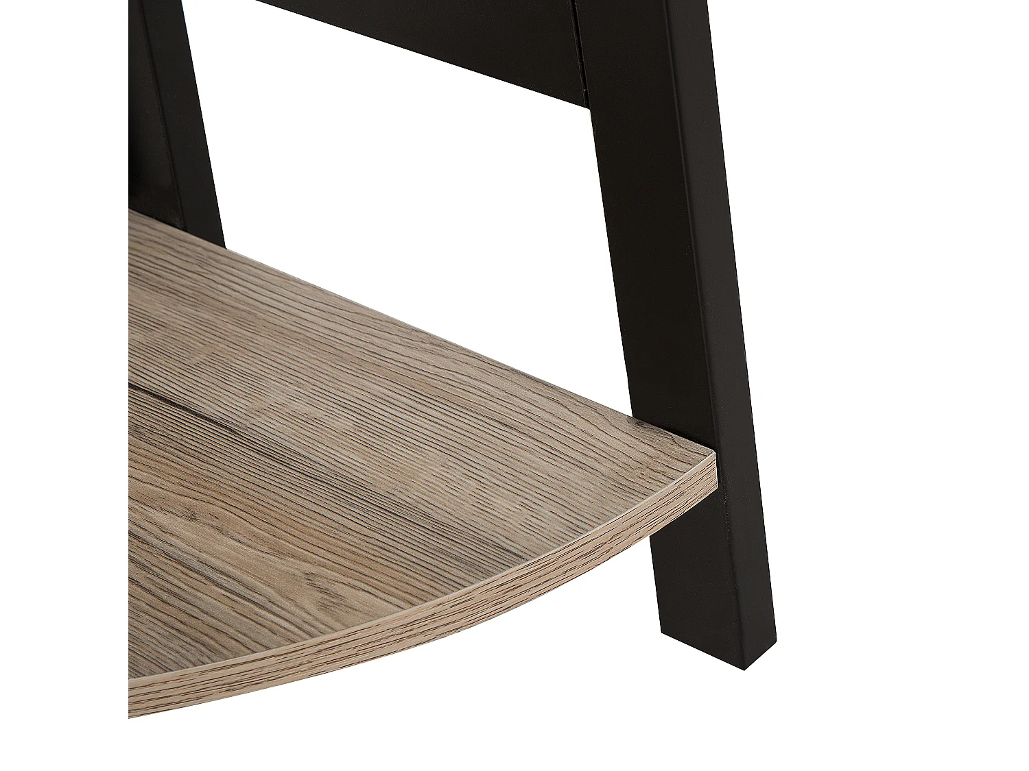 Estante de canto de 5 níveis BEXLEY 163 cm Preto