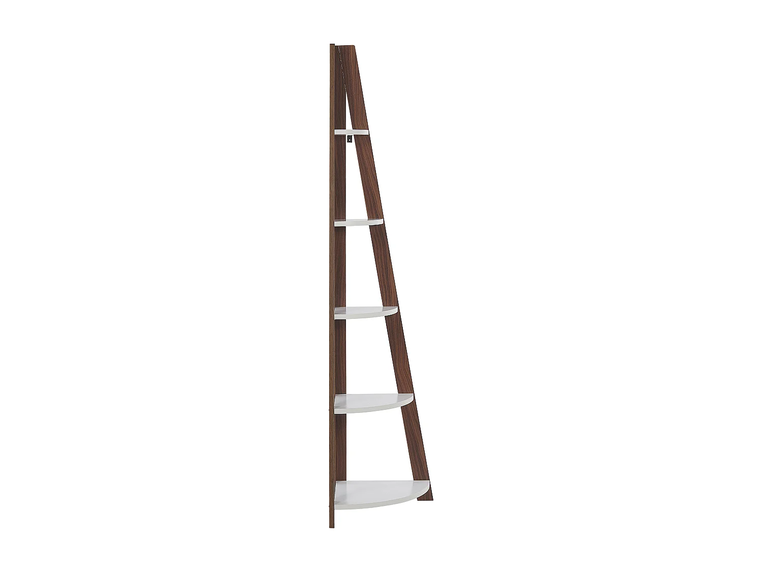 Bibliothèque d'angle à 5 étages MOBILE SOLO 175 cm Marron/blanc