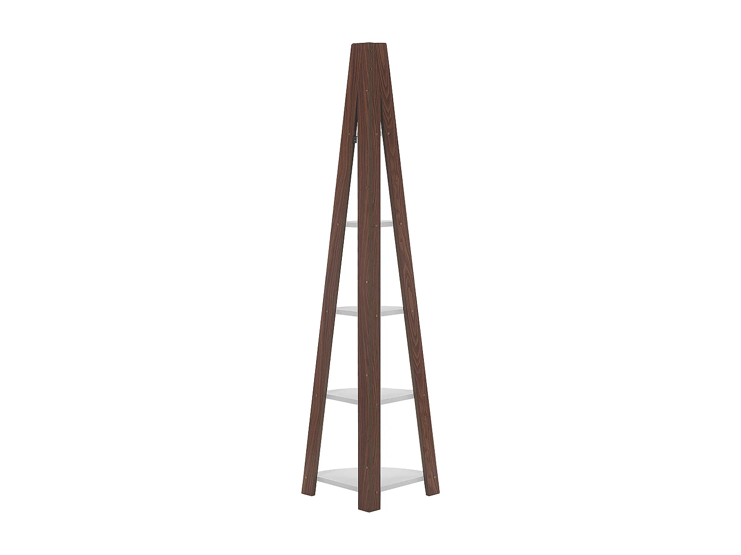 Bibliothèque d'angle à 5 étages MOBILE SOLO 175 cm Marron/blanc