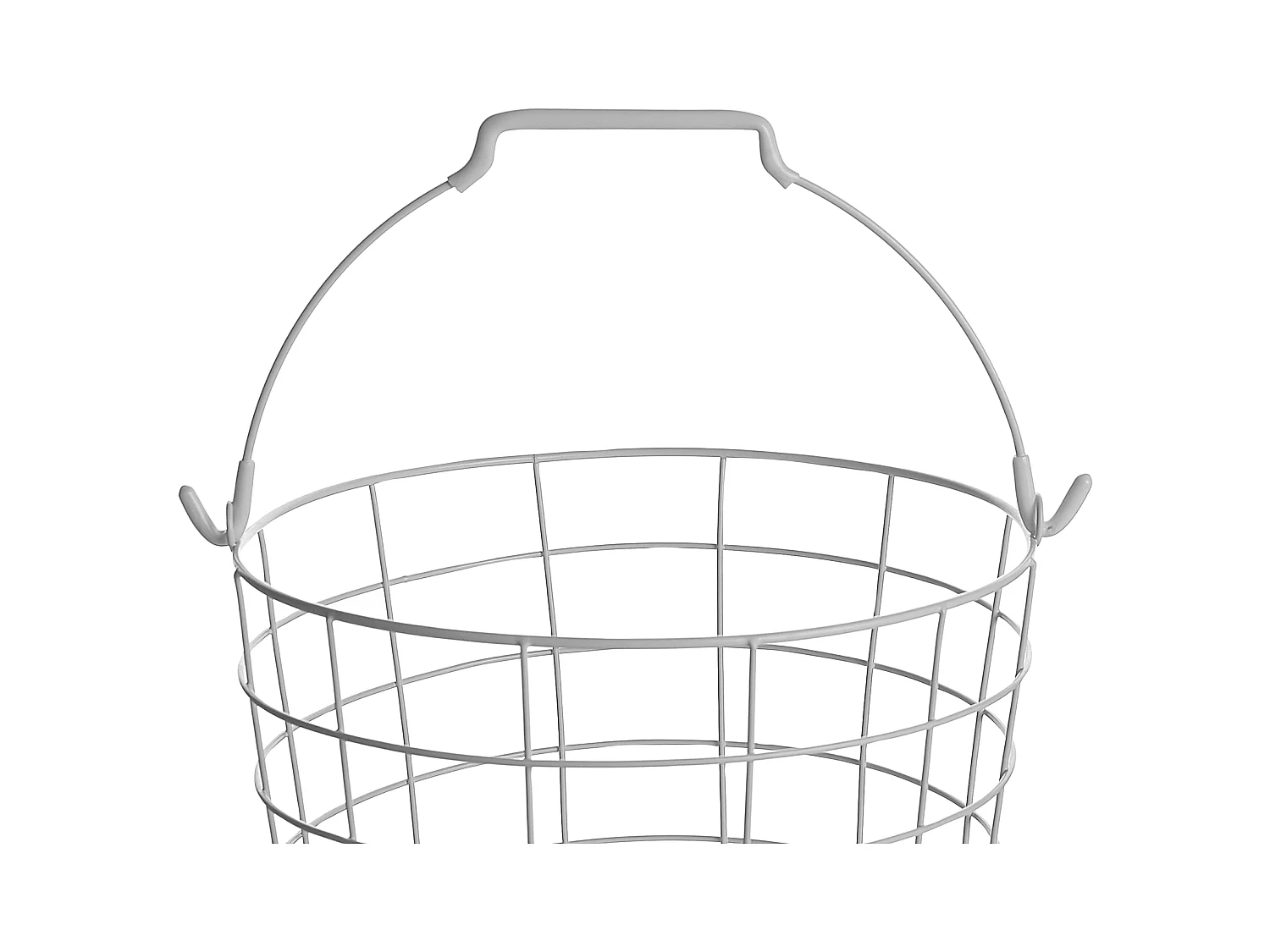 Mandenrek AYAPAL met wielen Metaal Wit