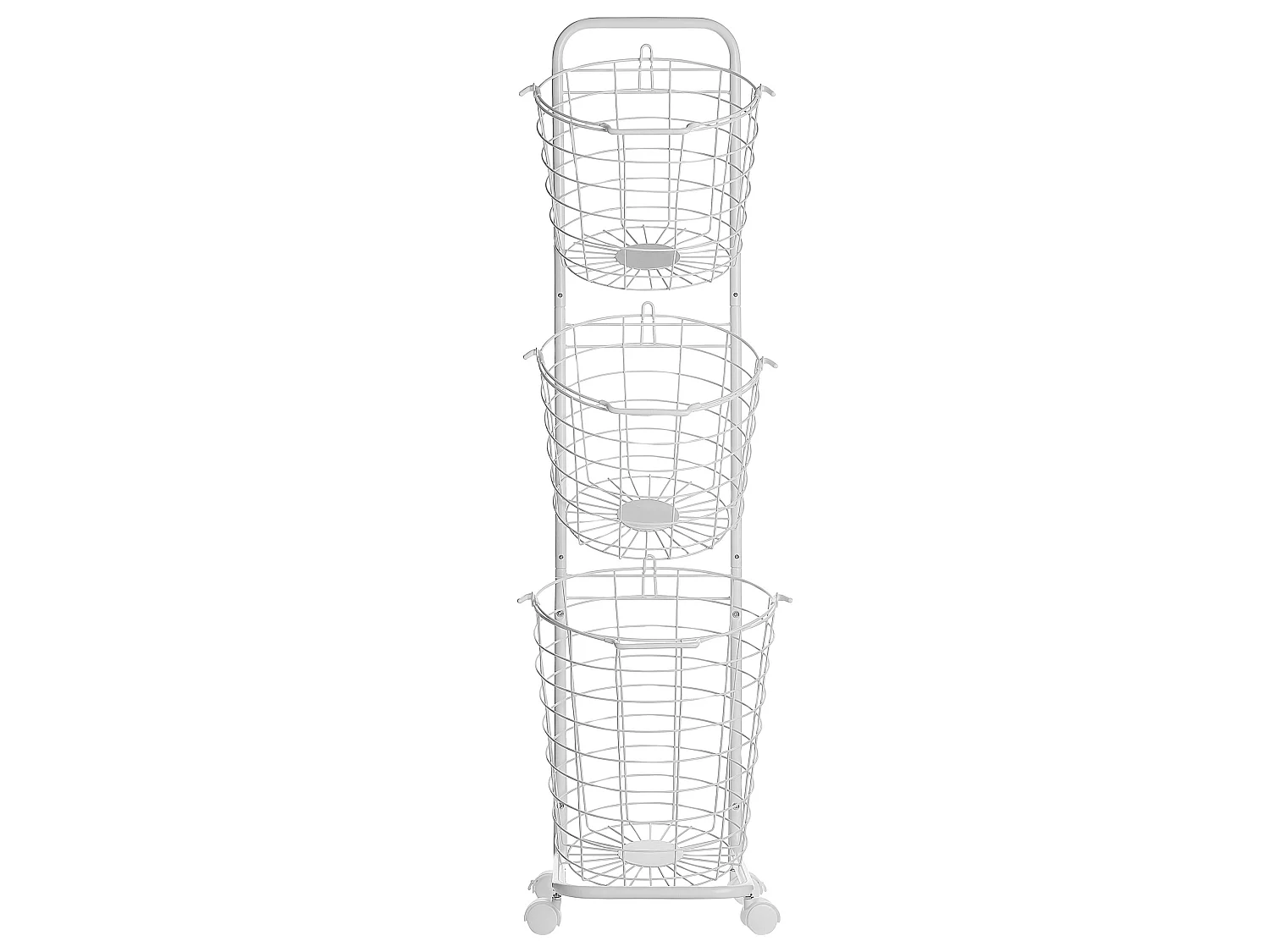 Basket Stand AYAPAL with Wheels Metal White