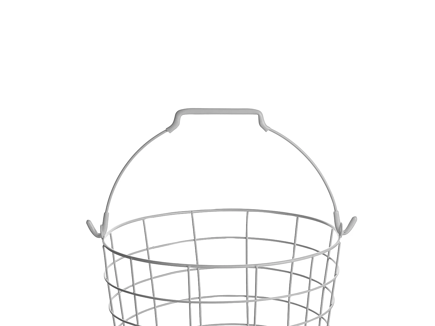 Basket Stand AYAPAL with Wheels Metal White