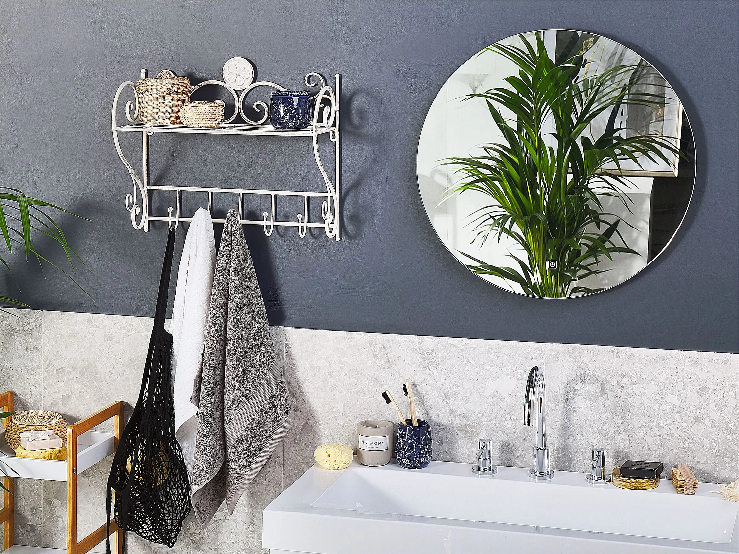 Estante de metal blanco 42 cm OSORNO