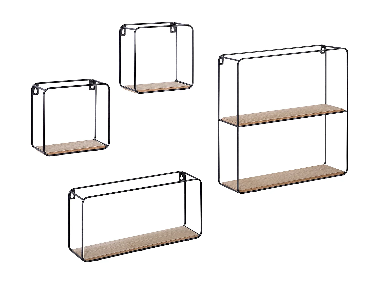 Set d'étagères murales BRITO Noir