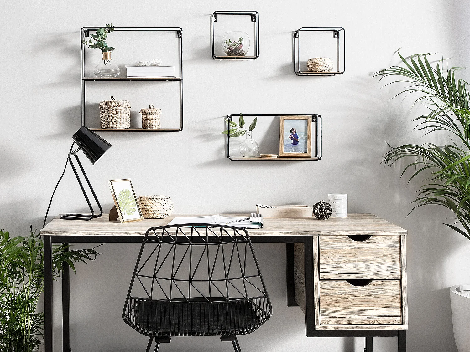 Set d'étagères murales BRITO Noir