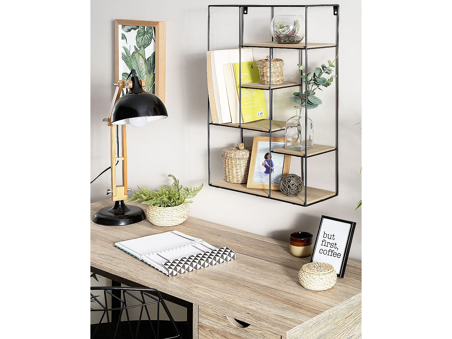 Prateleira de parede LAUREL Preto