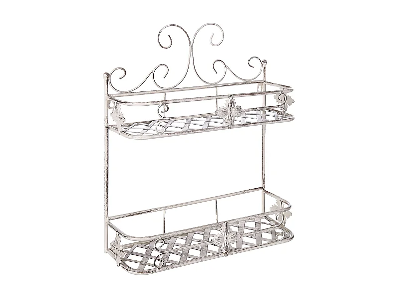 Metalowa półka łazienkowa wisząca biała MARAYES