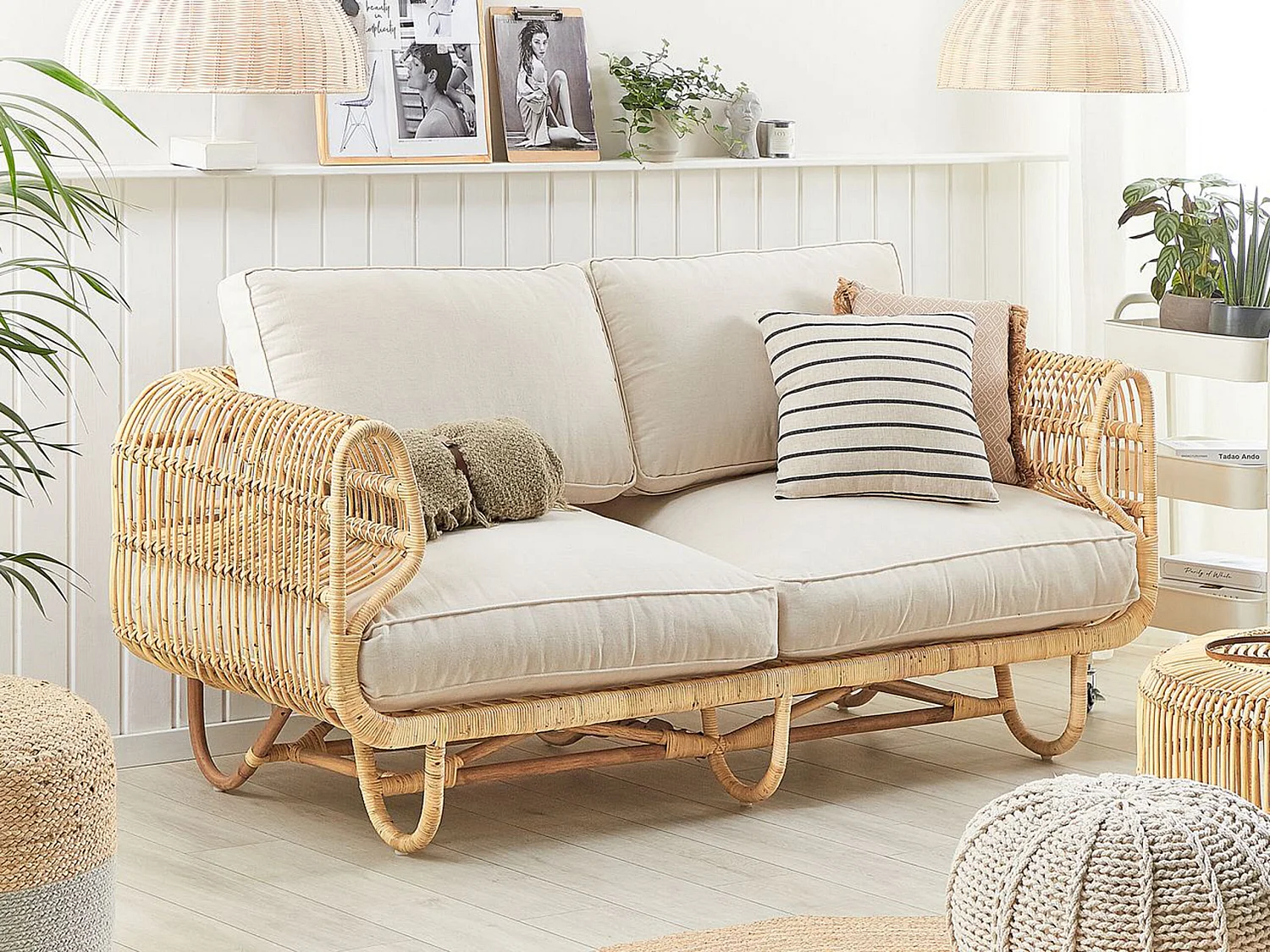 Tuin loungebank 2-zitter DOLCEDO Rotan Beige