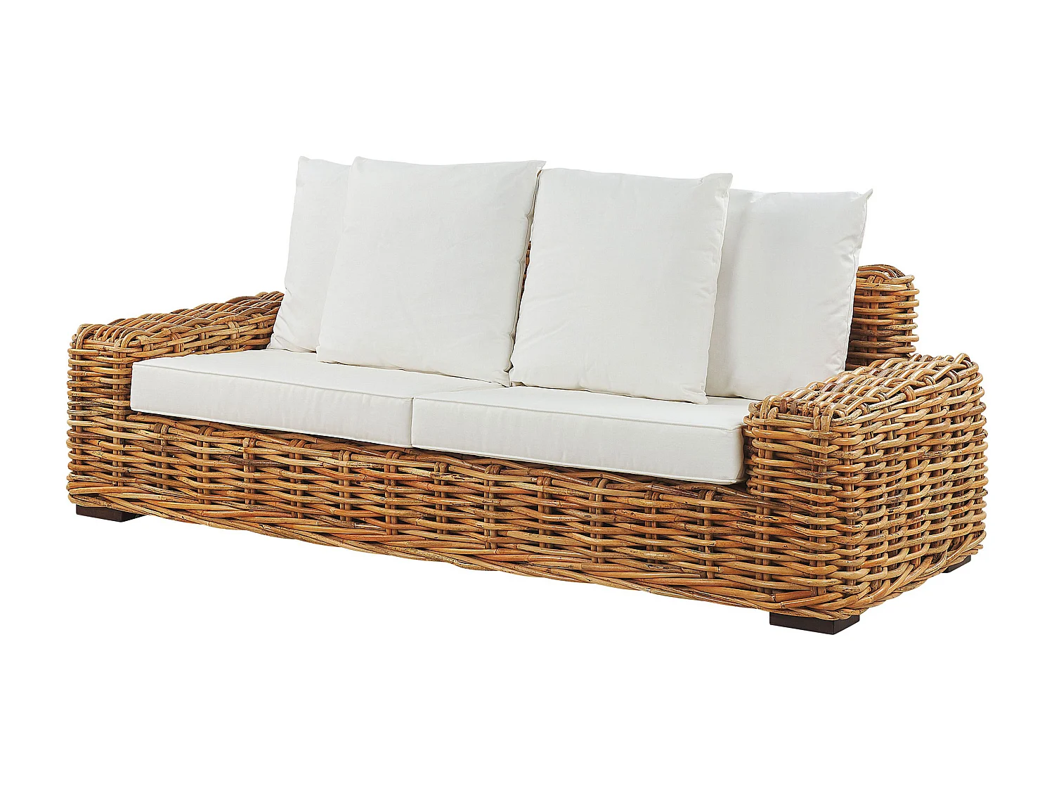 Sofa ogrodowa dla 3 osób FORLI Rattan Naturalny