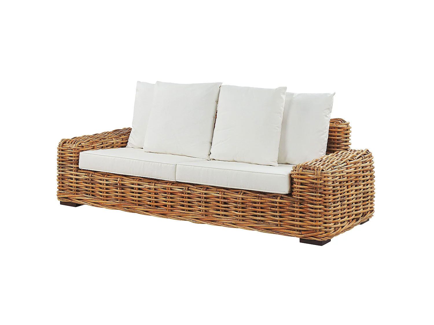 Garden Sofa 3 Seater FORLI Rattan Natural