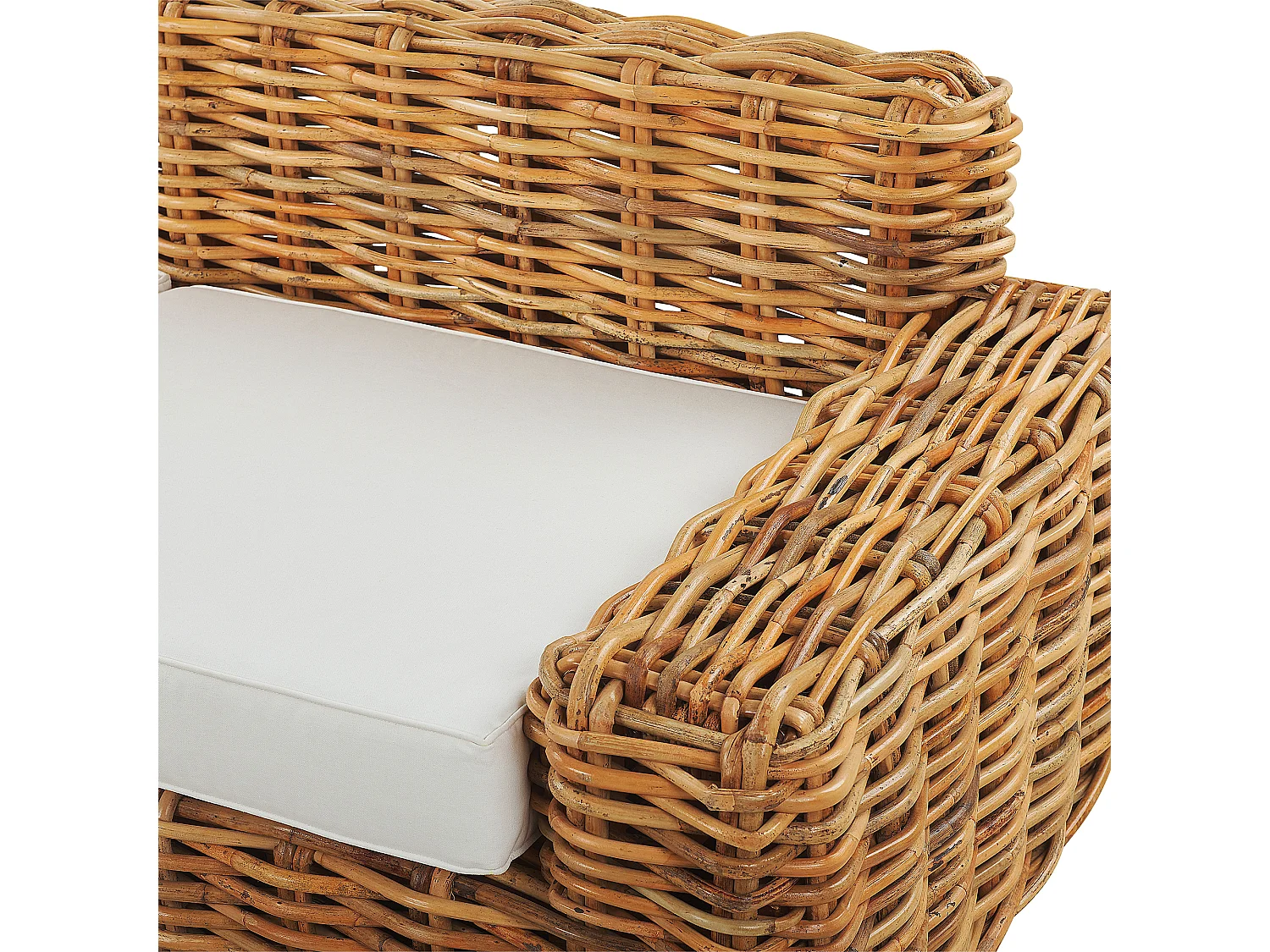 Garden Sofa 3 Seater FORLI Rattan Natural