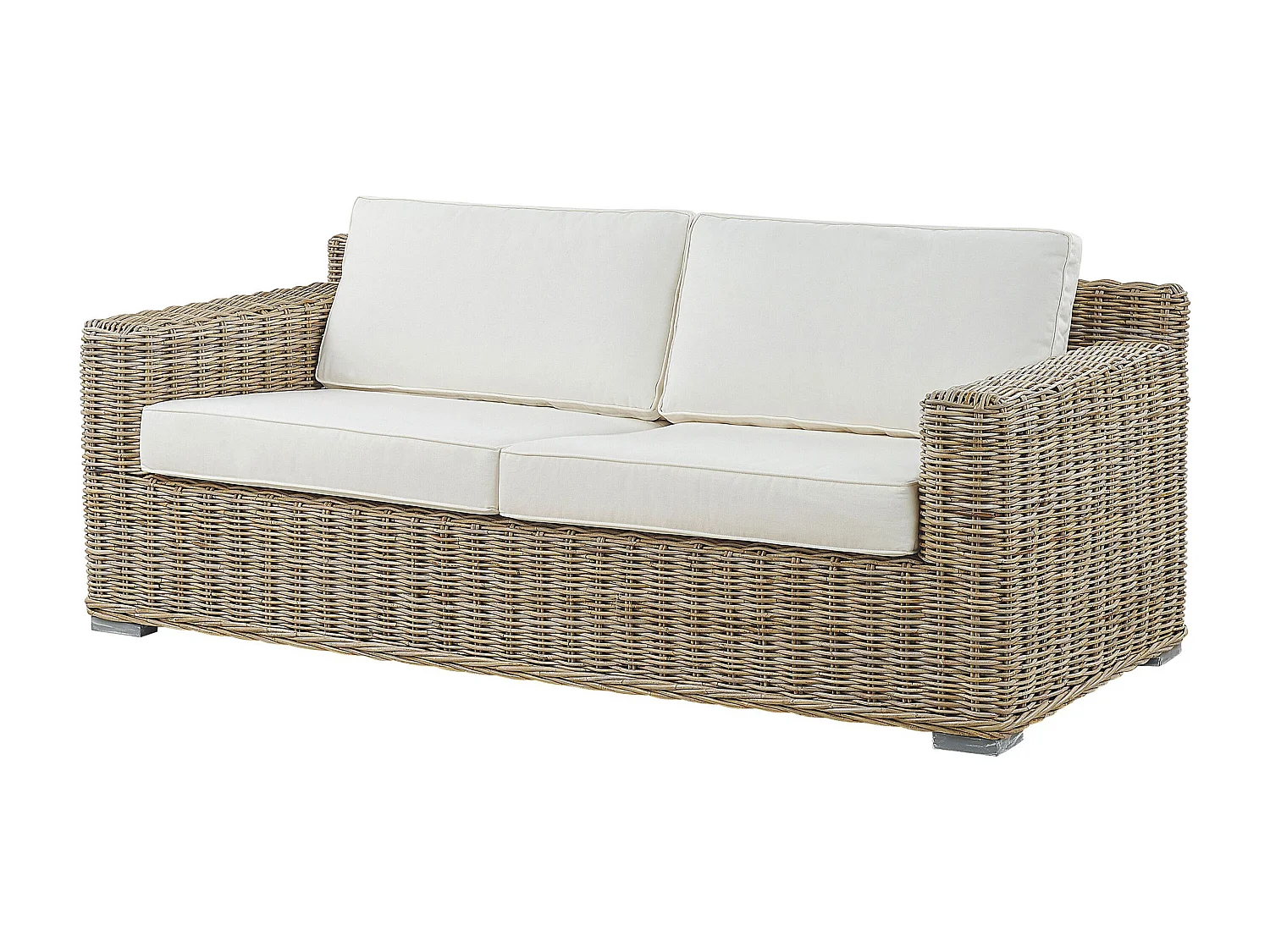 Sofa ogrodowa dla 2 osób ARDEA Rattan Jasnobrązowy