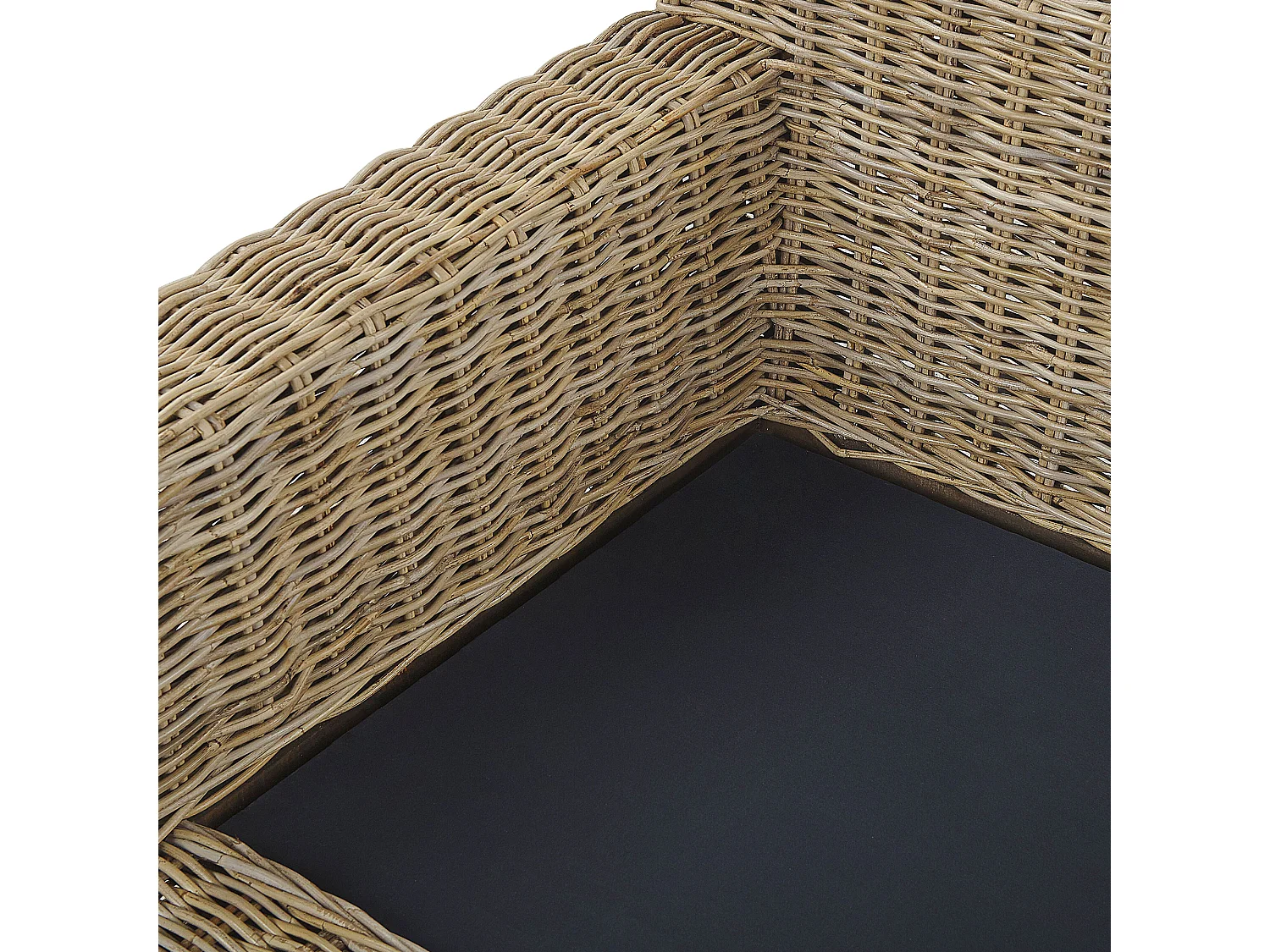 Canapé de jardin 2 places ARDEA Rotin Marron clair