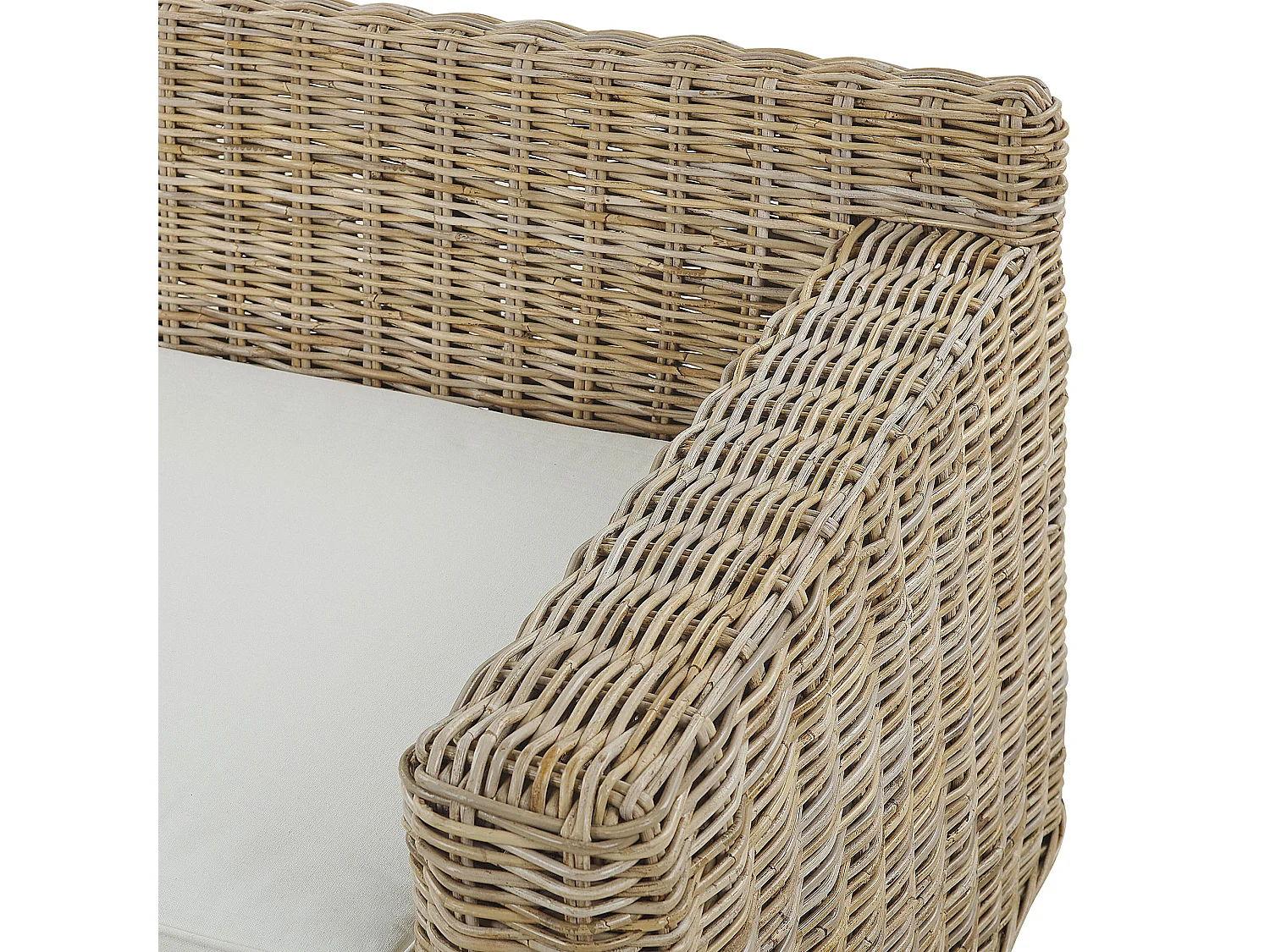 Canapé de jardin 2 places ARDEA Rotin Marron clair