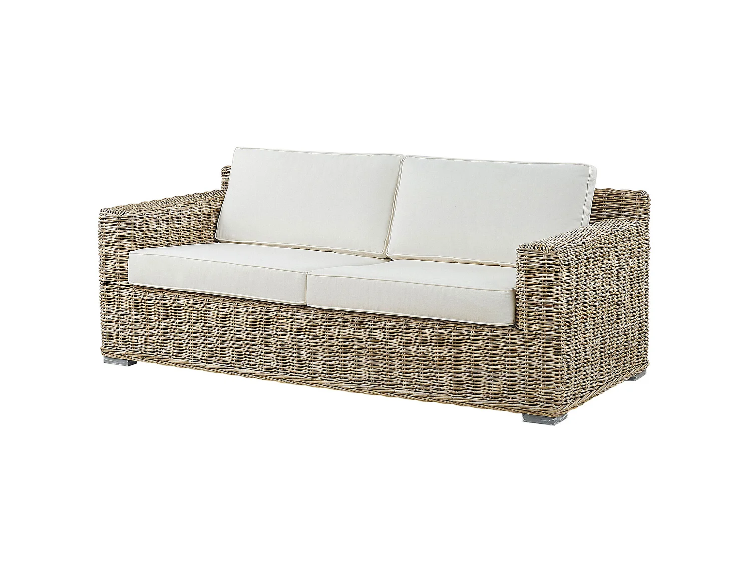 Garden Sofa 2 Seater ARDEA Rattan Light Brown