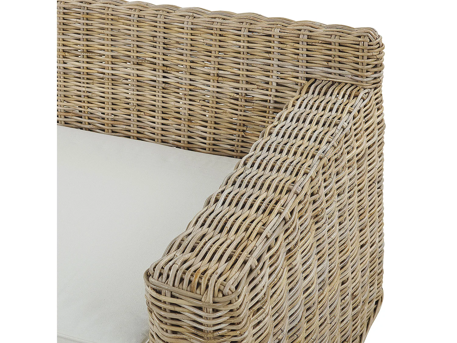 Garden Sofa 2 Seater ARDEA Rattan Light Brown