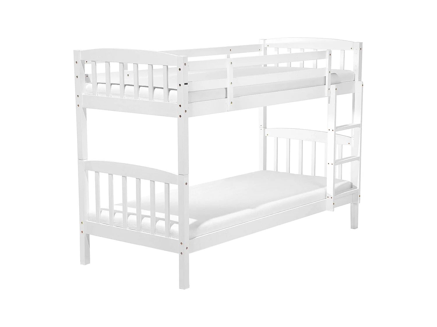Hochbett für Kinderzimmer 2 Betten 90x200 cm Kieferholz weiß Revin