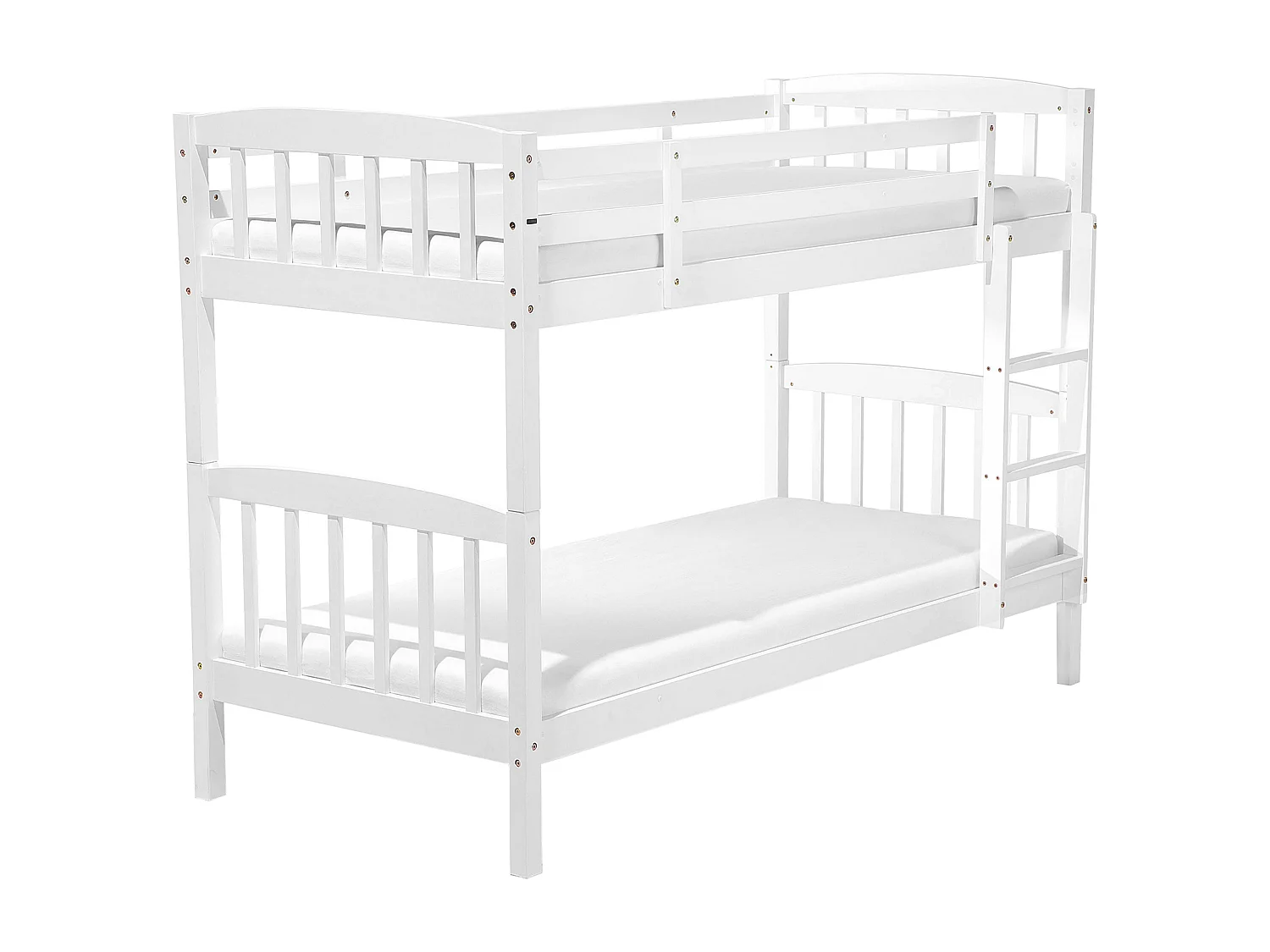 Hochbett für Kinderzimmer 2 Betten 90x200 cm Kieferholz weiß Revin