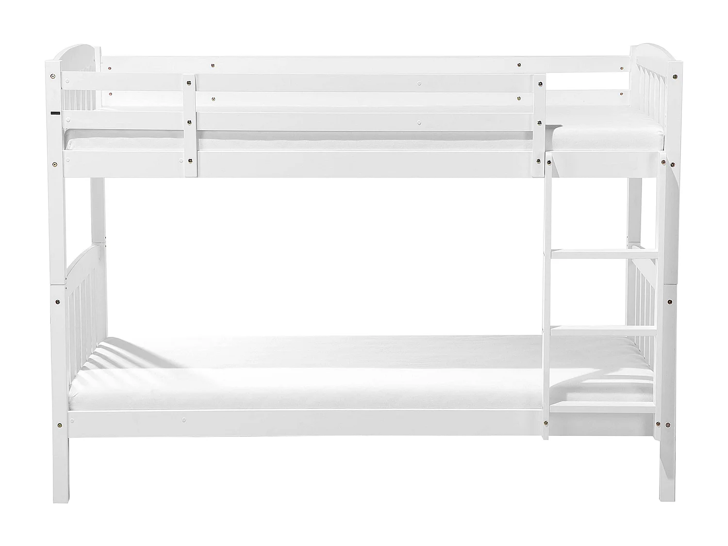 Hochbett für Kinderzimmer 2 Betten 90x200 cm Kieferholz weiß Revin