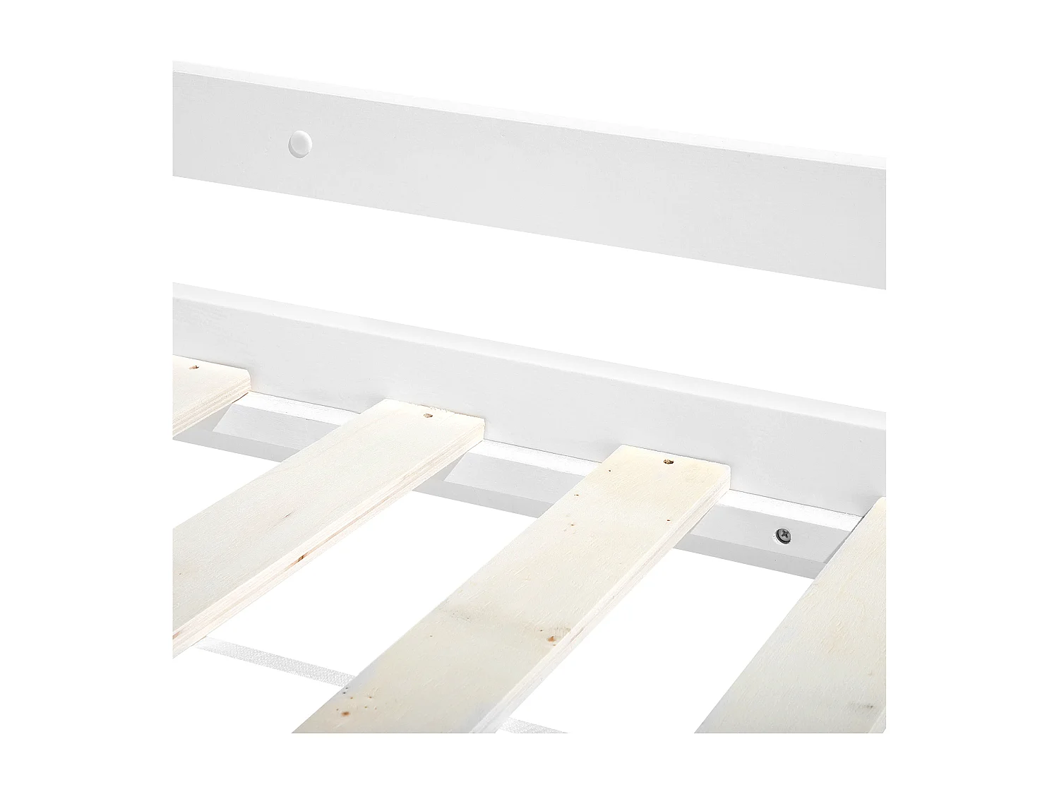 Łóżko piętrowe Drewno sosnowe REVIN 90 x 200 cm Biały