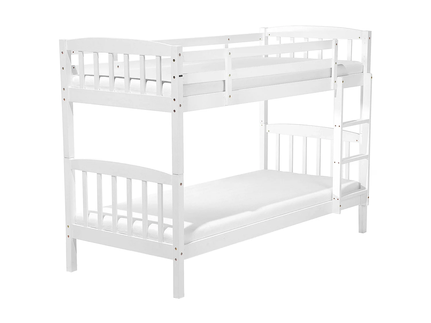 Lit superposé Bois de pin REVIN 90 x 200 cm Blanc