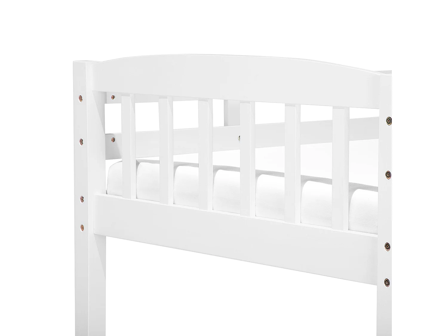 Lit superposé Bois de pin REVIN 90 x 200 cm Blanc