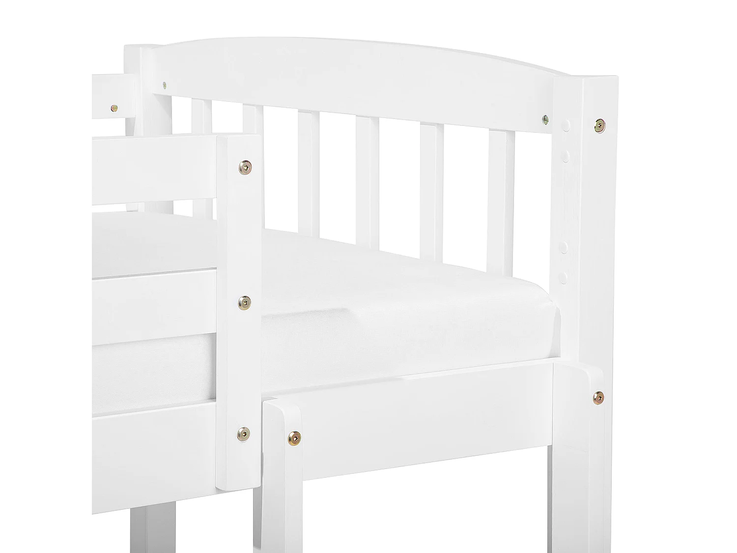 Lit superposé Bois de pin REVIN 90 x 200 cm Blanc