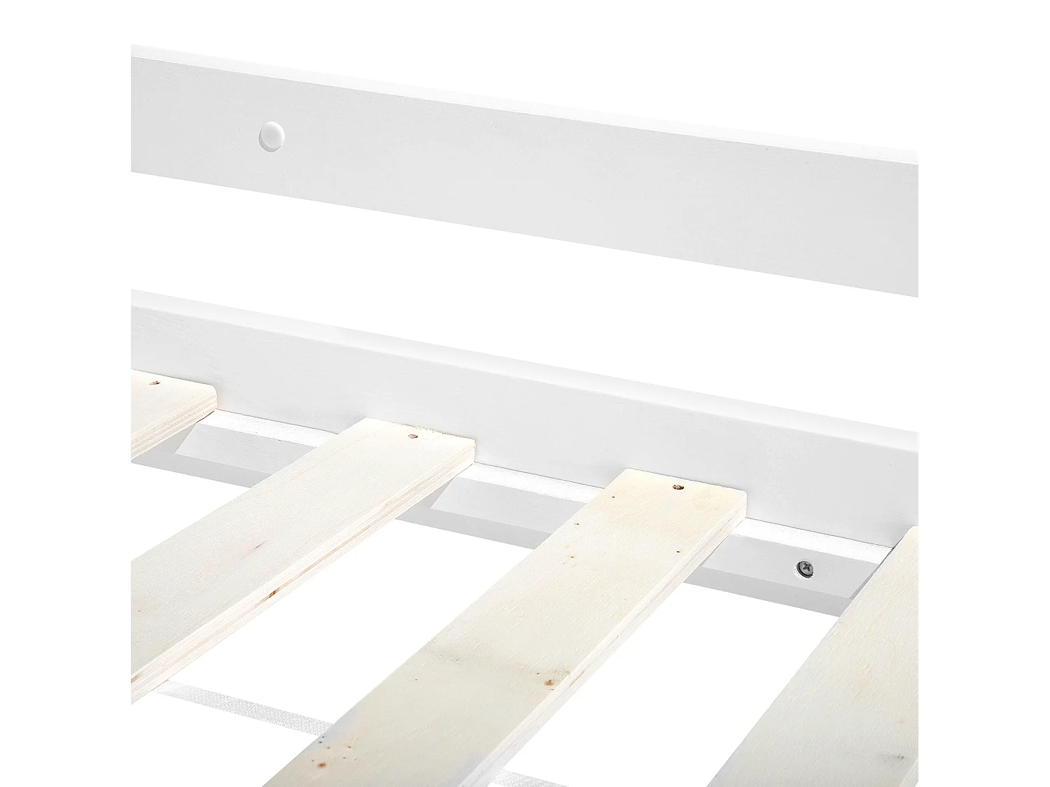 Lit superposé Bois de pin REVIN 90 x 200 cm Blanc