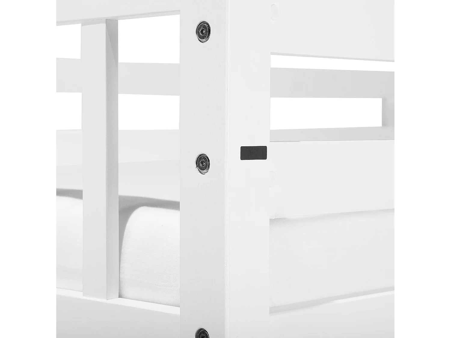 Lit superposé Bois de pin REVIN 90 x 200 cm Blanc