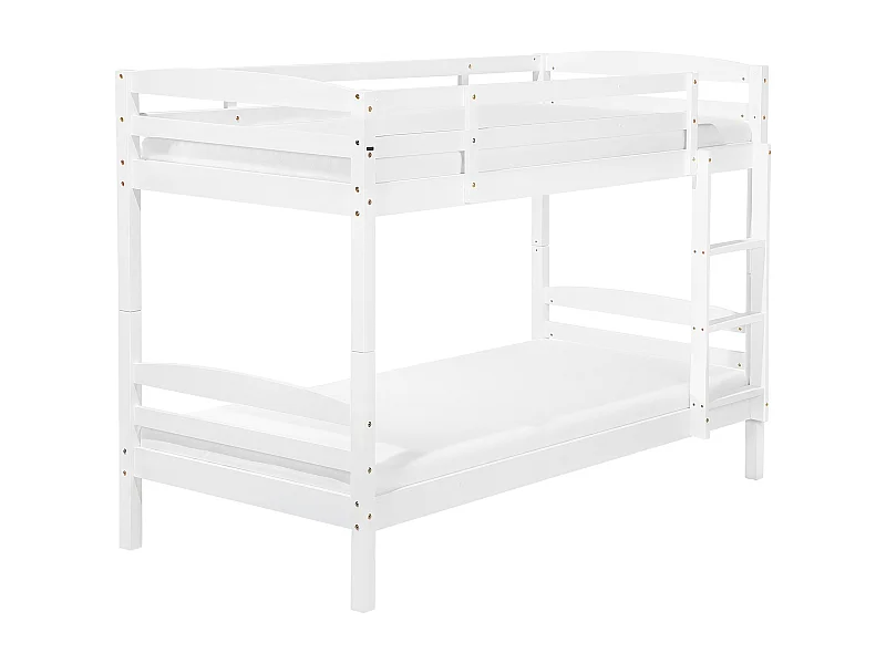 Lit superposé Bois de pin REGAT 90 x 200 cm Blanc