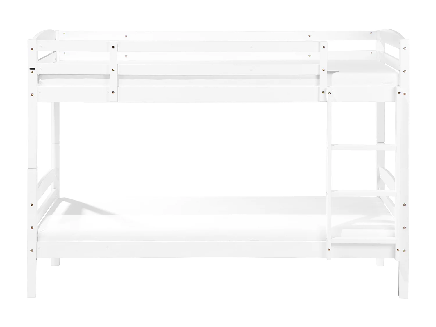 Łóżko piętrowe Drewno sosnowe REGAT 90 x 200 cm Biały