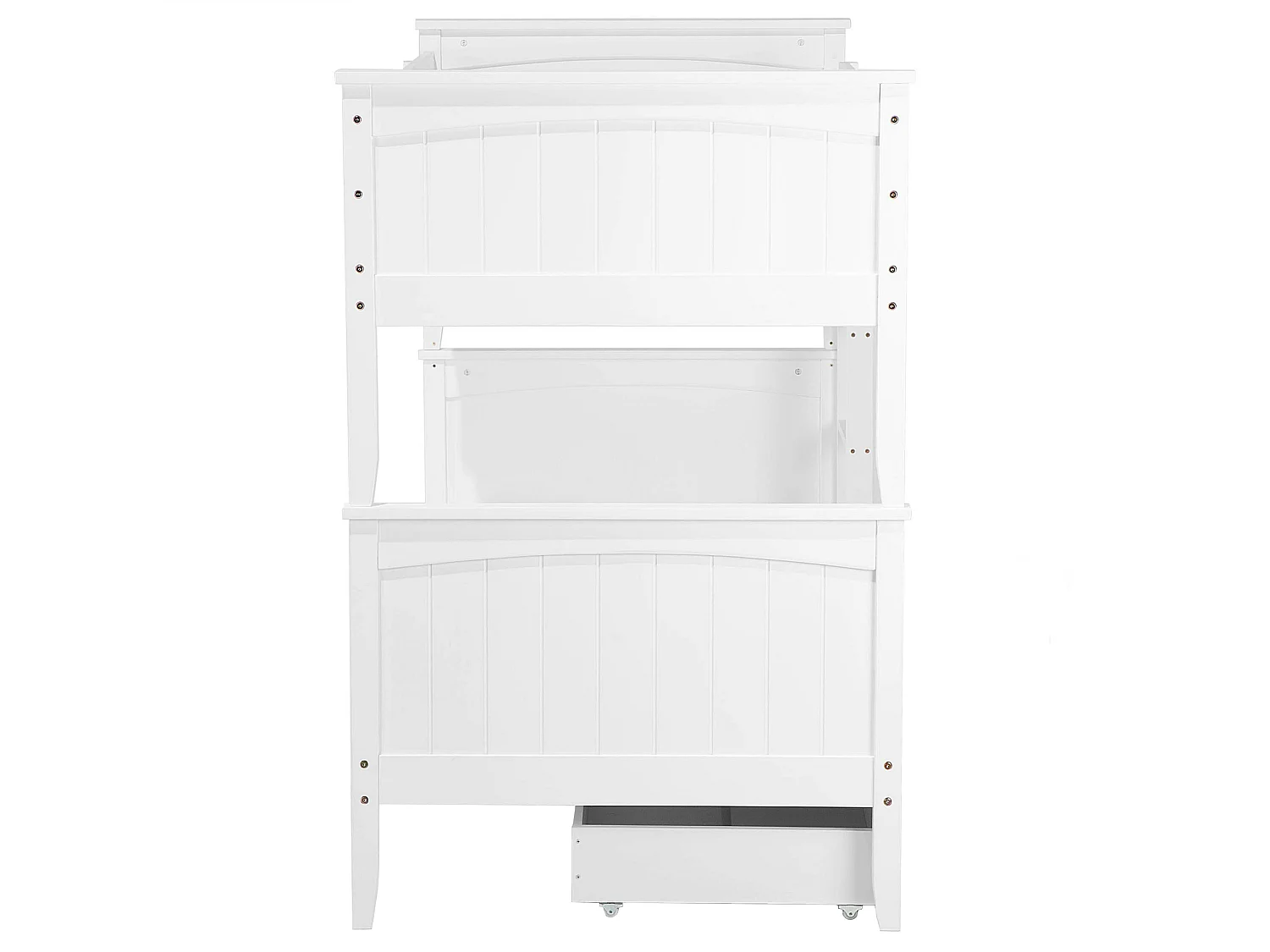 Lit superposé Bois de pin ALBON 90 x 200 cm Blanc