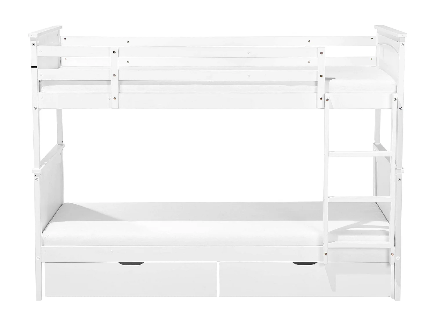 Lit superposé Bois de pin ALBON 90 x 200 cm Blanc