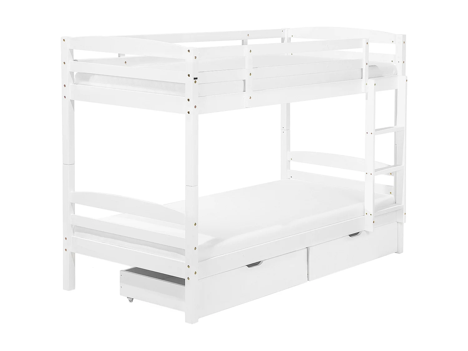 Lit superposé Bois de pin REGAT 90 x 200 cm Blanc