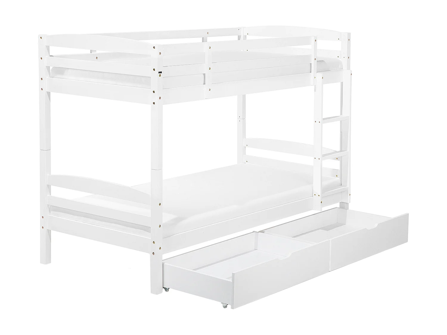 Lit superposé Bois de pin REGAT 90 x 200 cm Blanc