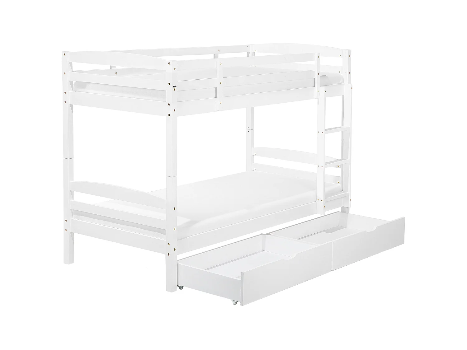 Lit superposé Bois de pin REGAT 90 x 200 cm Blanc