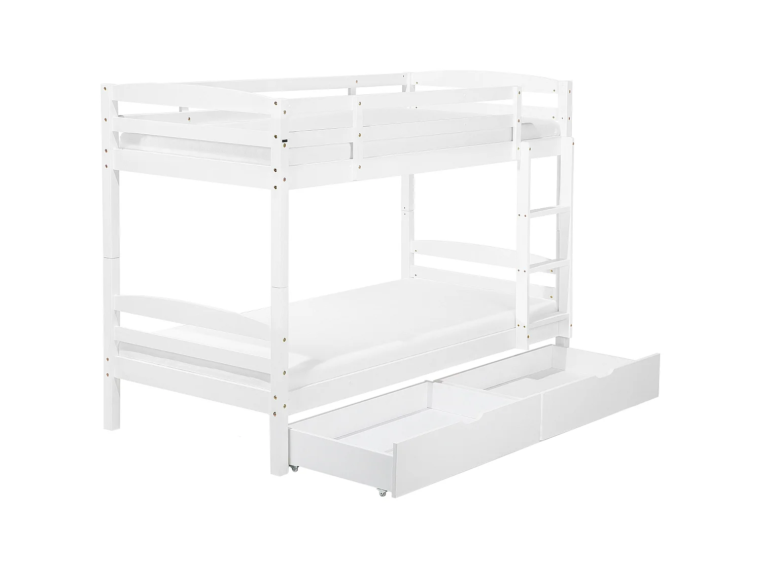 Lit superposé Bois de pin REGAT 90 x 200 cm Blanc